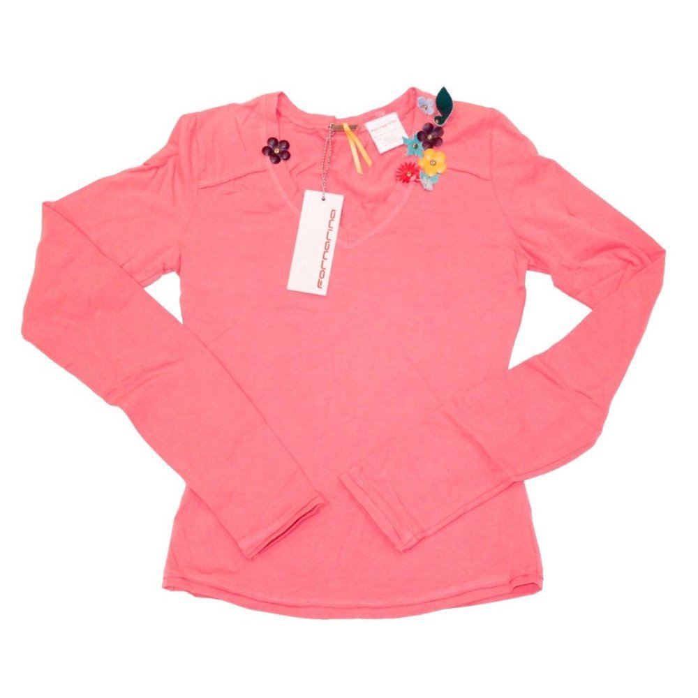 FORNARINA Designer KARLA  Floral SHIRT Top PINK ( S )